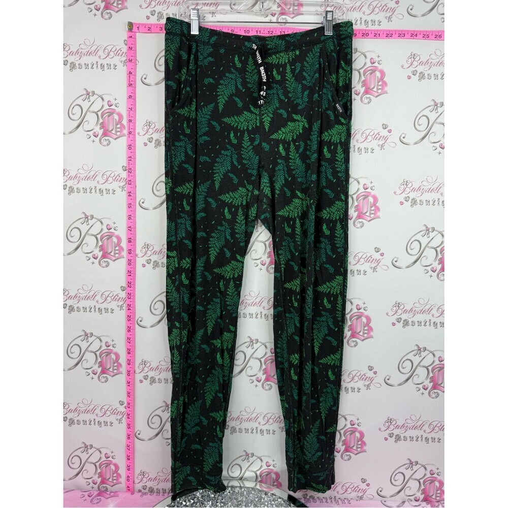 Bn3th pants pj style joggers trees forest Green Fern Print Men's Joggers